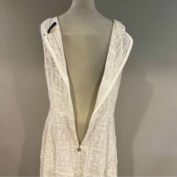 Tommy Hilfiger White sleeveless Lace Mini Dress size 14 - Picture 8 of 13